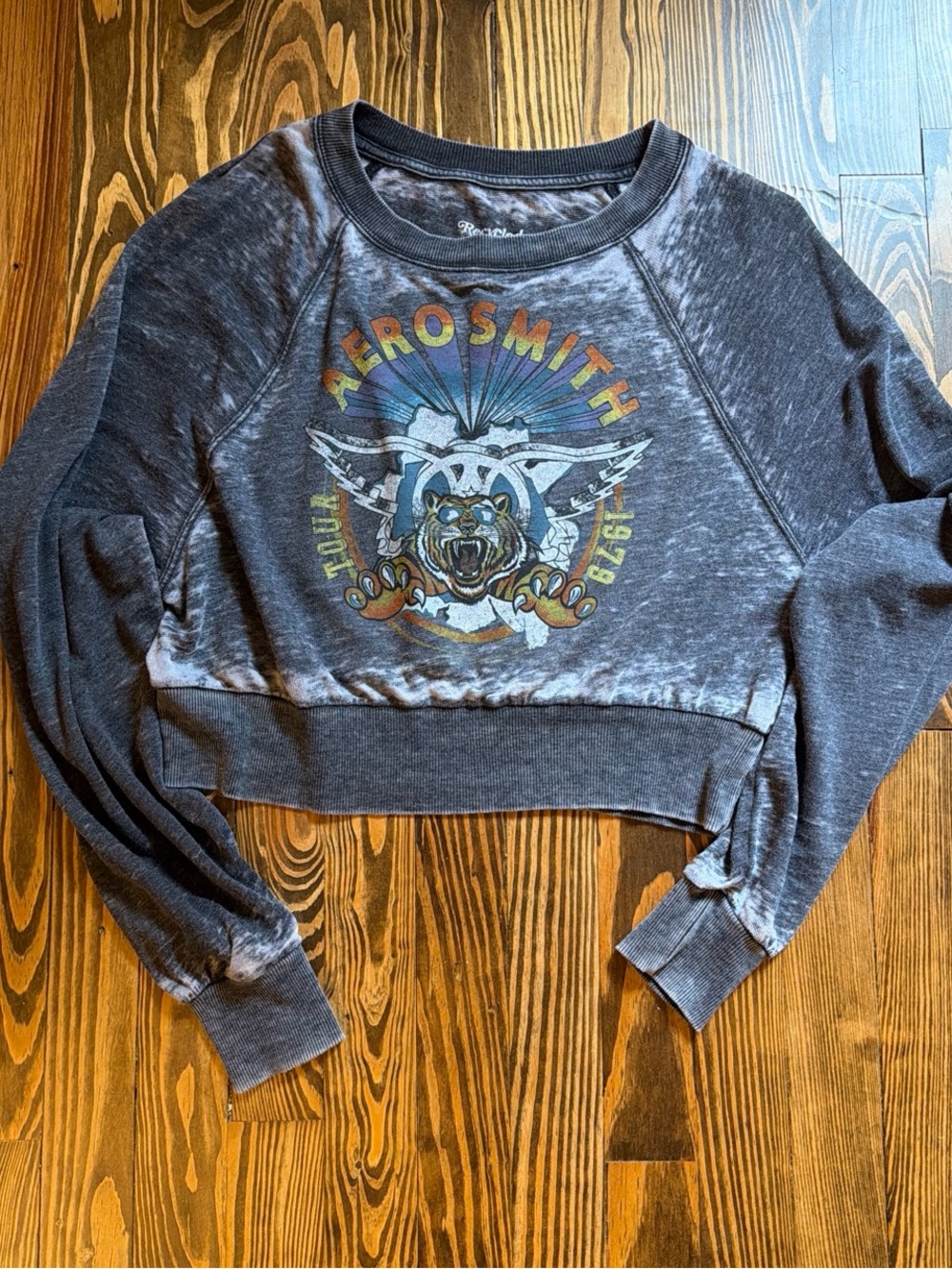 Recycled Karma Graphic Cropped Shirt